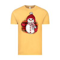 Vintage Mustard christmas snowman Vintage Tee - JahusDesignShop