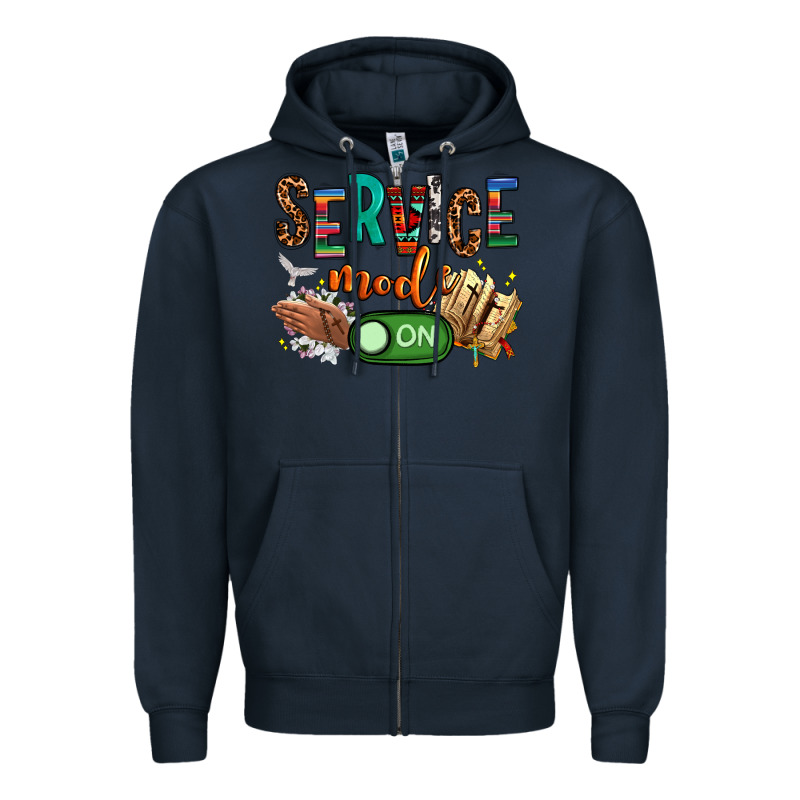 Service Mode On Woman Version Zipper Hoodie by NancyCooperArtShop | Teevron