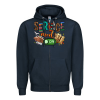 Navy service mode on woman version Zipper Hoodie - NancyCooperArtShop