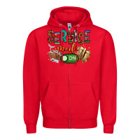 Red service mode on woman version Zipper Hoodie - NancyCooperArtShop