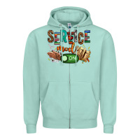 Seafoam service mode on woman version Zipper Hoodie - NancyCooperArtShop