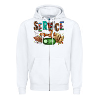 White service mode on woman version Zipper Hoodie - NancyCooperArtShop