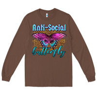 Chestnut Western Anti-Social Butterfly Long Sleeve Tee - LillyAllenDesigns