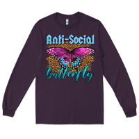 Plum Western Anti-Social Butterfly Long Sleeve Tee - LillyAllenDesigns