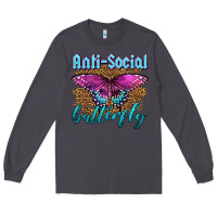 Smoke Western Anti-Social Butterfly Long Sleeve Tee - LillyAllenDesigns