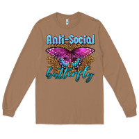 Toasted Coconut Western Anti-Social Butterfly Long Sleeve Tee - LillyAllenDesigns