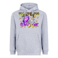 Heather Grey too cute too spook Heavyweight Hoodie - LillyAllenDesigns