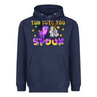 Navy too cute too spook Heavyweight Hoodie - LillyAllenDesigns