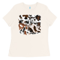 Bone cowhide mixed background Ladies Tee - RanaPortraitStore