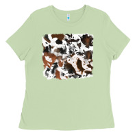Matcha cowhide mixed background Ladies Tee - RanaPortraitStore