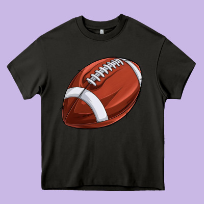 Football Heavy Core Tee Designed By Texasbilliewilder