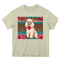 Mossy standart poodle floral Heavy Core Tee - Artiststas