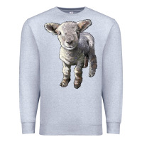 Heather Grey southdown baby sheep Premium Sweatshirt - LillyAllenDesigns
