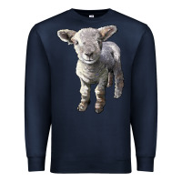Navy southdown baby sheep Premium Sweatshirt - LillyAllenDesigns