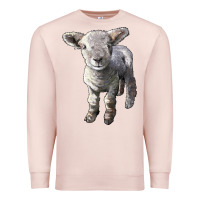 Pale Pink southdown baby sheep Premium Sweatshirt - LillyAllenDesigns