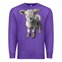 Purple southdown baby sheep Premium Sweatshirt - LillyAllenDesigns