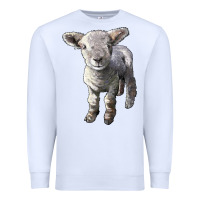 White southdown baby sheep Premium Sweatshirt - LillyAllenDesigns