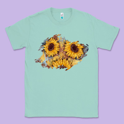 Sunflower Glitter Leather Patch Classic Tee Designed By Adodesignshop
