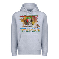 Heather Grey Your Crazy Is Showing Premium Hoodie - Bettercallsaul