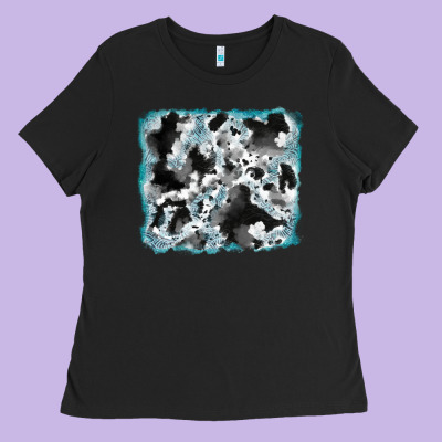 Ladies Tee cowhide glitter tooled leather background