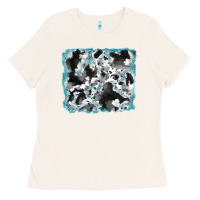 Bone cowhide glitter tooled leather background Ladies Tee - RanaPortraitStore