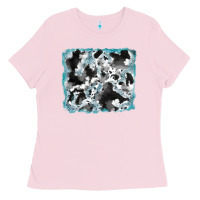Bubblegum Pink cowhide glitter tooled leather background Ladies Tee - RanaPortraitStore