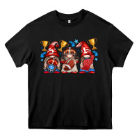 Black football gnome with element Heavy Core Tee - texasbilliewilder