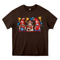 Chocolate Brown football gnome with element Heavy Core Tee - texasbilliewilder