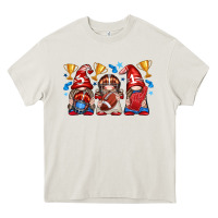 Cream football gnome with element Heavy Core Tee - texasbilliewilder