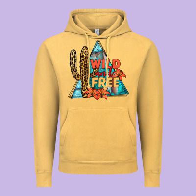Wıld And Free Vintage Hoodie Designed By Jahusdesignshop