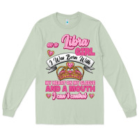 Matcha As A Libra Girl I Was Born With My Heart On My Sleeve And A Mouth Long Sleeve Tee - Jasminsmagicworld