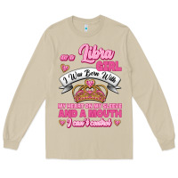 Mushroom As A Libra Girl I Was Born With My Heart On My Sleeve And A Mouth Long Sleeve Tee - Jasminsmagicworld