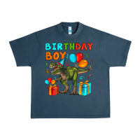 Midnight Navy birthday boy t rex Urban Heavy Tee - Artiststas