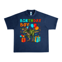 Navy birthday boy t rex Urban Heavy Tee - Artiststas