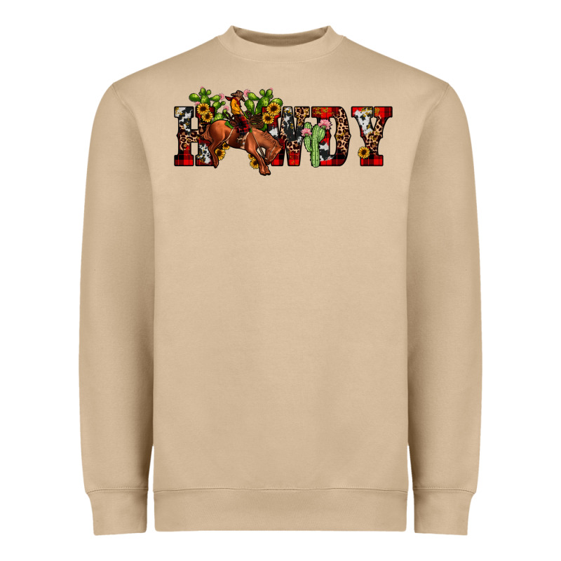 Christmas Howdy Bronco Rodeo Heavyweight Sweatshirt by JahusDesignShop | Teevron