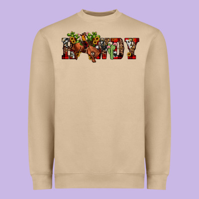 Christmas Howdy Bronco Rodeo Heavyweight Sweatshirt Designed By Jahusdesignshop