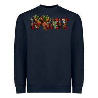 Navy Christmas Howdy Bronco Rodeo Heavyweight Sweatshirt - JahusDesignShop
