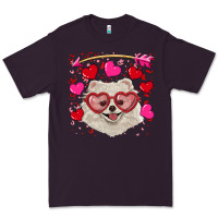 Plum valentine's day white pomeranian Premium Tee - RanaPortraitStore