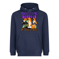 Navy there's some horrors in this house Heavyweight Hoodie - LillyAllenDesigns