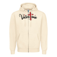 Sandshell valentine cross glitter Zipper Hoodie - MaliasSmallBusiness