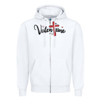 White valentine cross glitter Zipper Hoodie - MaliasSmallBusiness