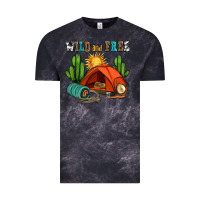 Cloud Black wild and free camp Vintage Tee - AdoDesignShop