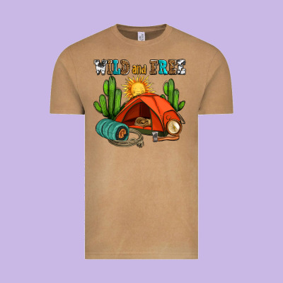 Wild And Free Camp Vintage Tee Designed By Adodesignshop