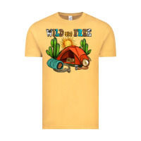 Vintage Mustard wild and free camp Vintage Tee - AdoDesignShop