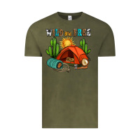 Vintage Olive wild and free camp Vintage Tee - AdoDesignShop
