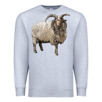 Heather Grey navajo churro sheep Premium Sweatshirt - LillyAllenDesigns