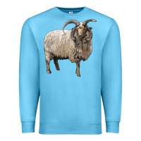 Ocean Blue navajo churro sheep Premium Sweatshirt - LillyAllenDesigns
