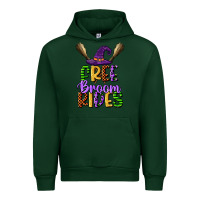 Forest Green free broom rides Urban Hoodie - CowGirlArtShop