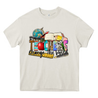 Cream teachers change the world Heavy Core Tee - Zillion Design Studio