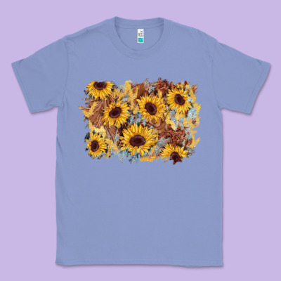 Sunflower Glitter Leather Background Classic Tee Designed By Adodesignshop